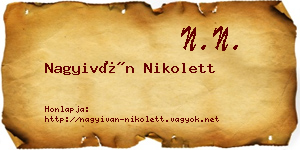 Nagyiván Nikolett névjegykártya