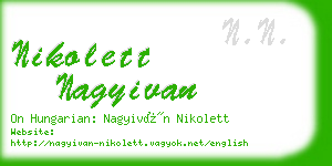 nikolett nagyivan business card